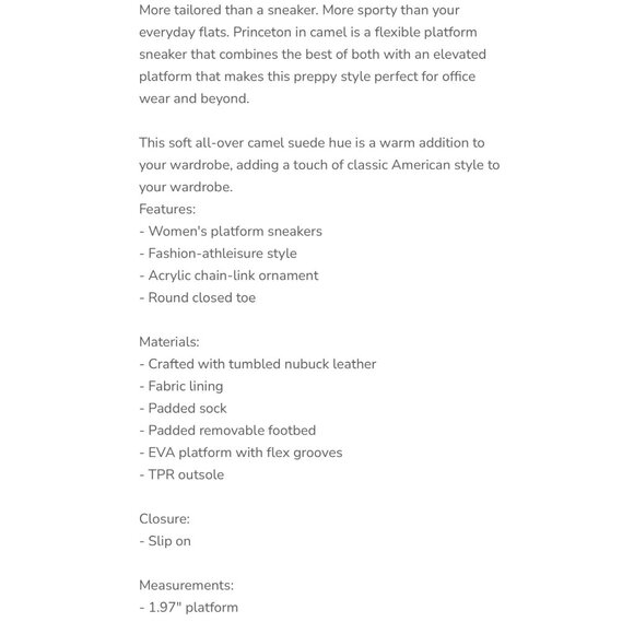 Naked Feet Princeton Platform Sneakers Tan Chain Loafers Suede Slip-On Size 8.5 - Picture 3 of 12